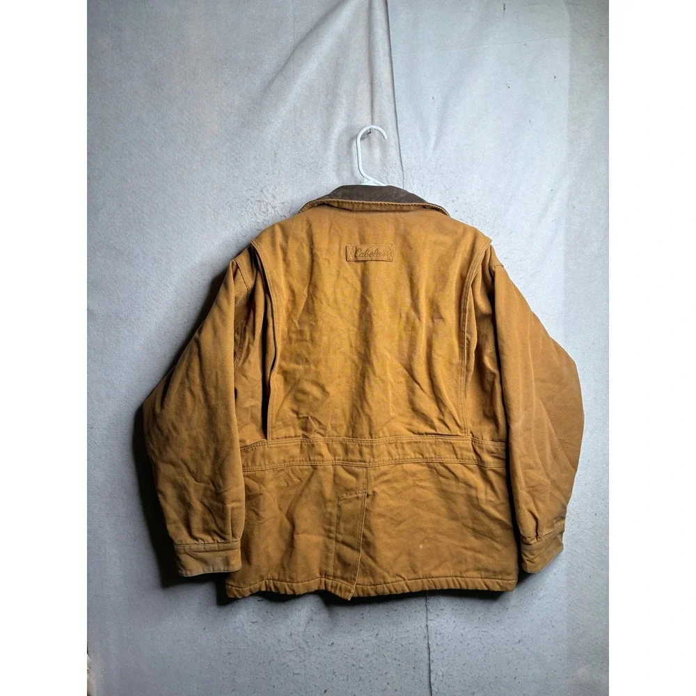Cabelas Outdoor Gear Mens Canvas Barn Coat Leather Trim Plaid Lined Tan Large